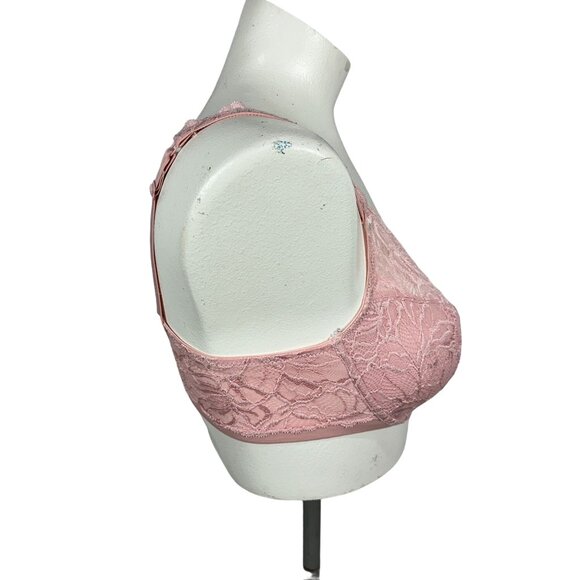 Bali Pink Lace Underwire Bra 38D Adjustable Straps & Hook Closure - Picture 5 of 6